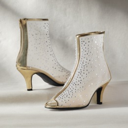 Classique Open-Toe Mesh Bootie, , large