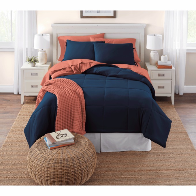 Color Connection Reversible Down-Alternative Comforter Set, , large