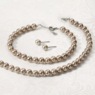 Faux Pearl Necklace, Bracelet and Earrings, , large