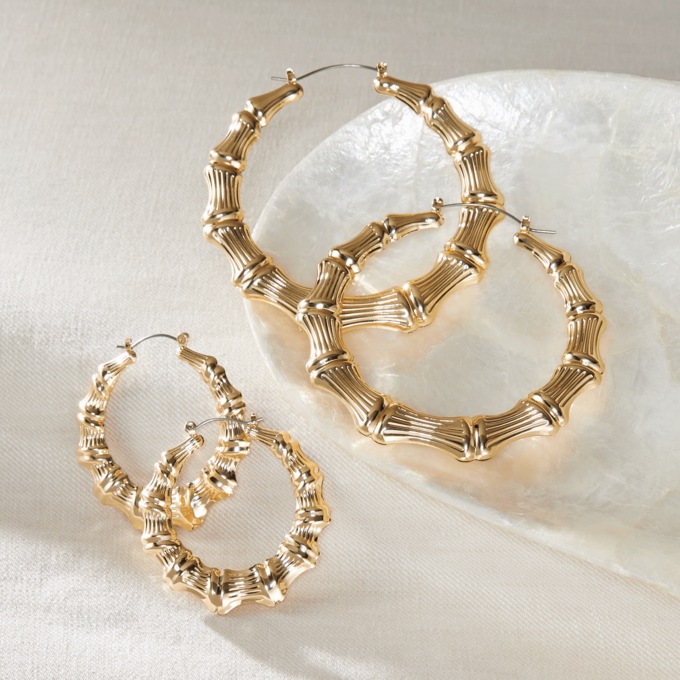 2-Pair Bamboo Hoop Set, , large