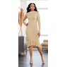 Pearl Peplum Sweater Dress, , large
