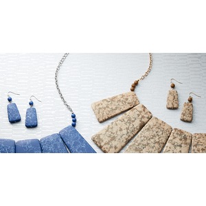 Faux Stone Slab Earrings, , large