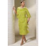 Maizie Tiered-Fringe Bead-Embellished Midi Sheath Dress, , large