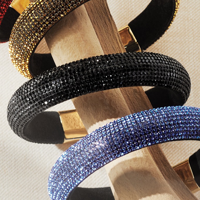 Crystal Color Bracelet, Black, large