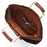 Croco-Fan Embossed Faux Leather Handbag – Fanned Design with Zip Closure, Inside Pockets & Removable Strap, , large