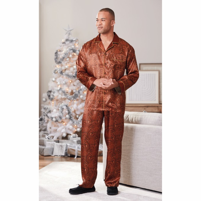 Steve Harvey Satin PJ Set, , large