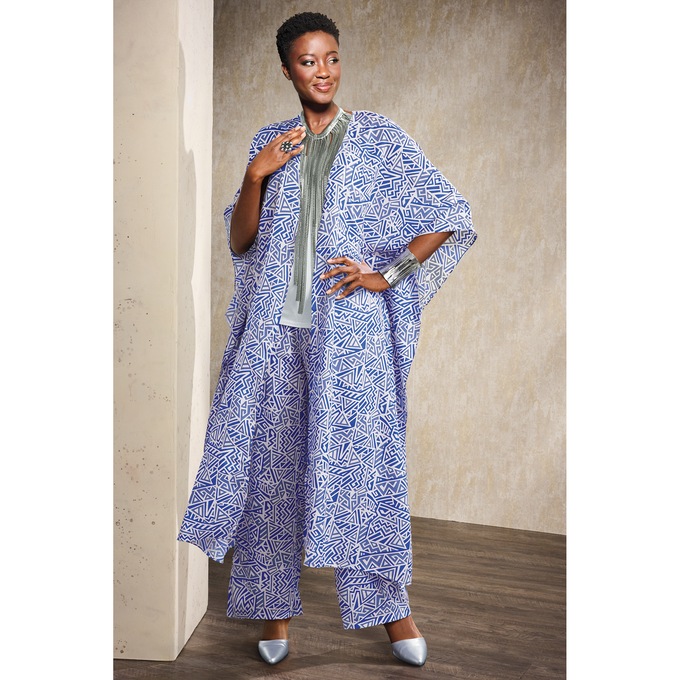 Adanna 2-Piece Women's Pantset with Open-Front Top and Wide-Leg Pants, , large