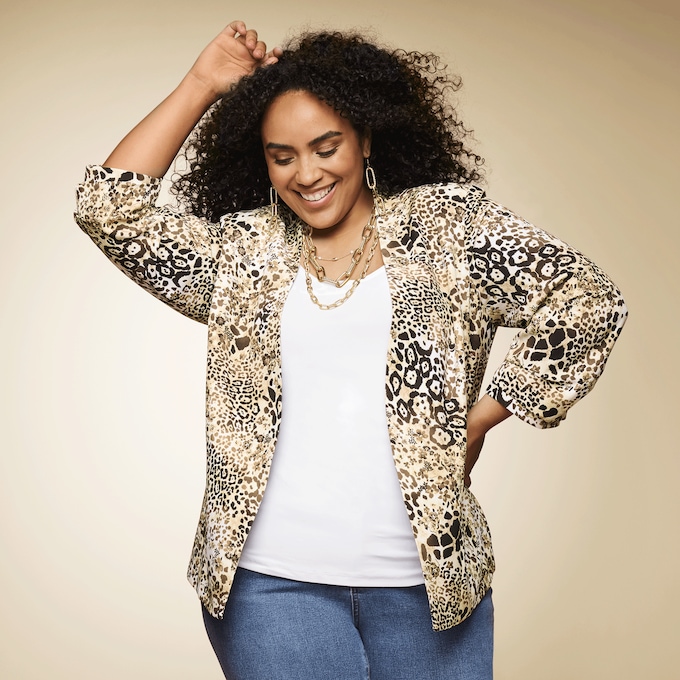 Open-Front Blazer, , large
