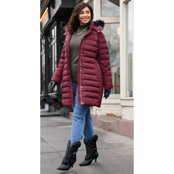 Faux Fur Trim Boot, , large