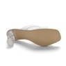 Maleesa Women's Slide with Faux-Leather Strap & 2.75” Clear Heel, , large