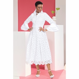 Kudaria Sequin Lace Fit-and-Flare Dress, , large