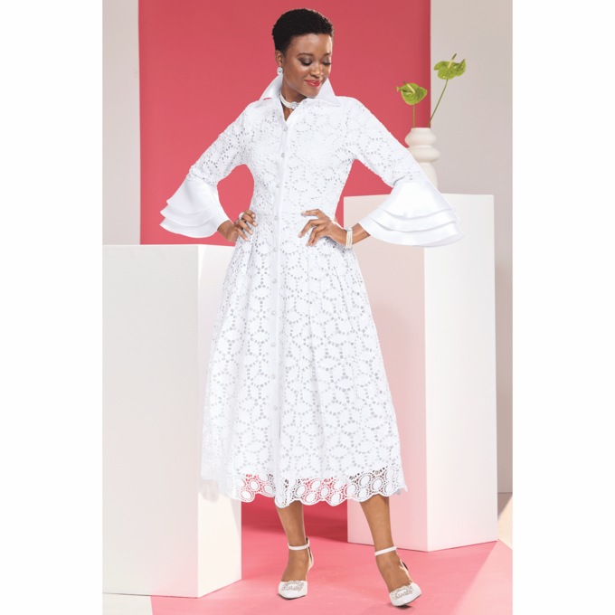 Kudaria Sequin Lace Fit-and-Flare Dress, , large