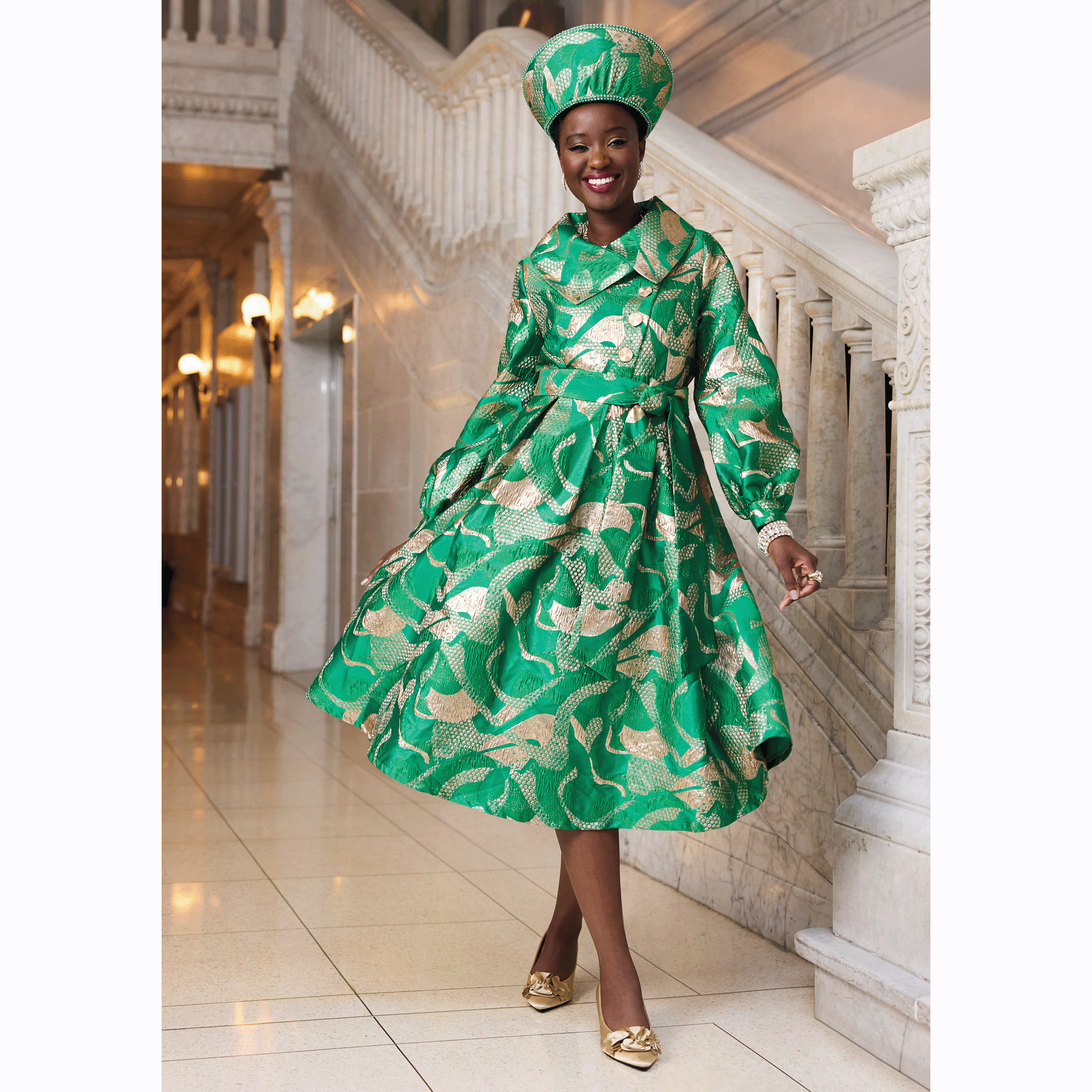Crillon Crystal Pearl Jacquard Dress