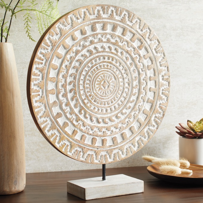 Decorative Global Carved Table Décor, , large