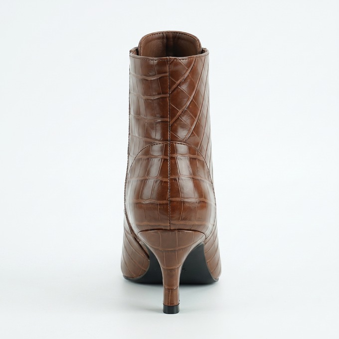 Croco Lace-Up Bootie, , large