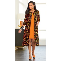 Kia Printed Jacket Dress, , large