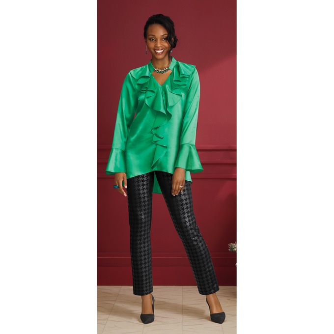 Quinn Top and Janessa Coated Knit Pant, , large