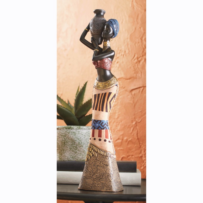 African Woman with Pot, , large