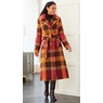Plaid Wrap Coat, , large