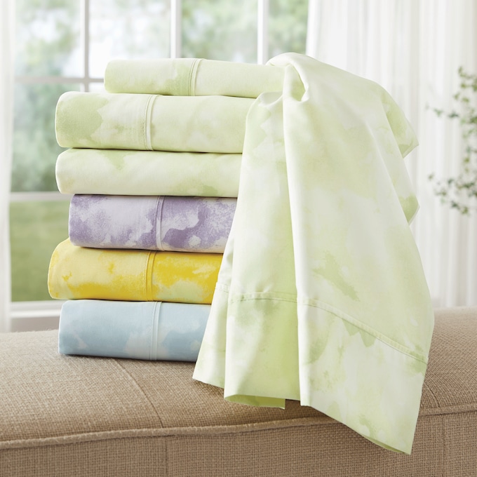 Bed Tite Watercolor Microfiber Sheet Set, , large