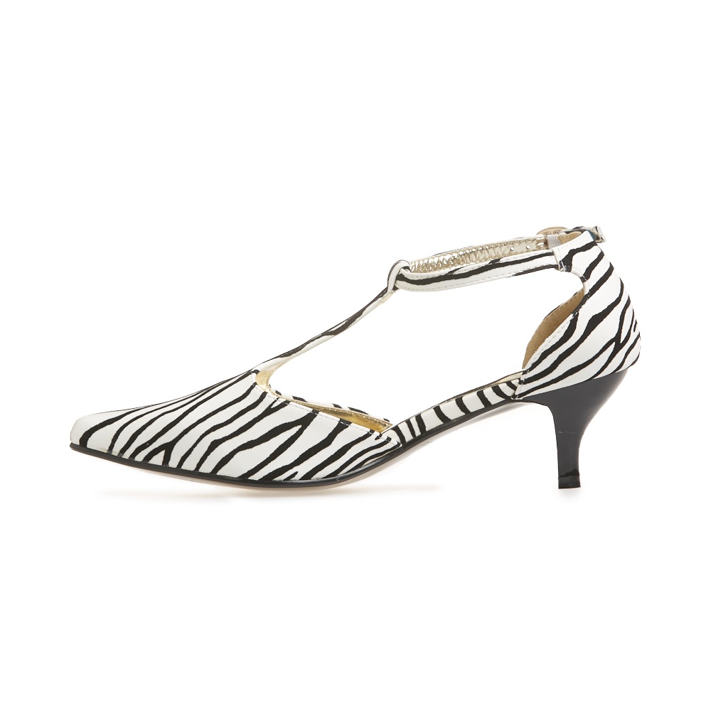 zebra kitten heels