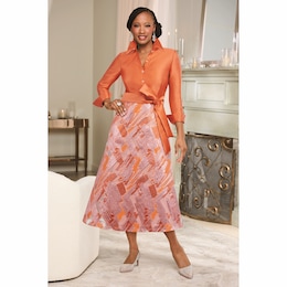 Romunda Fit-and-Flare Dress, , large