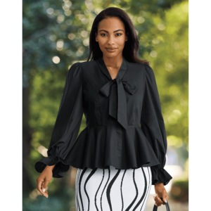Lisha Bow Blouse, , large