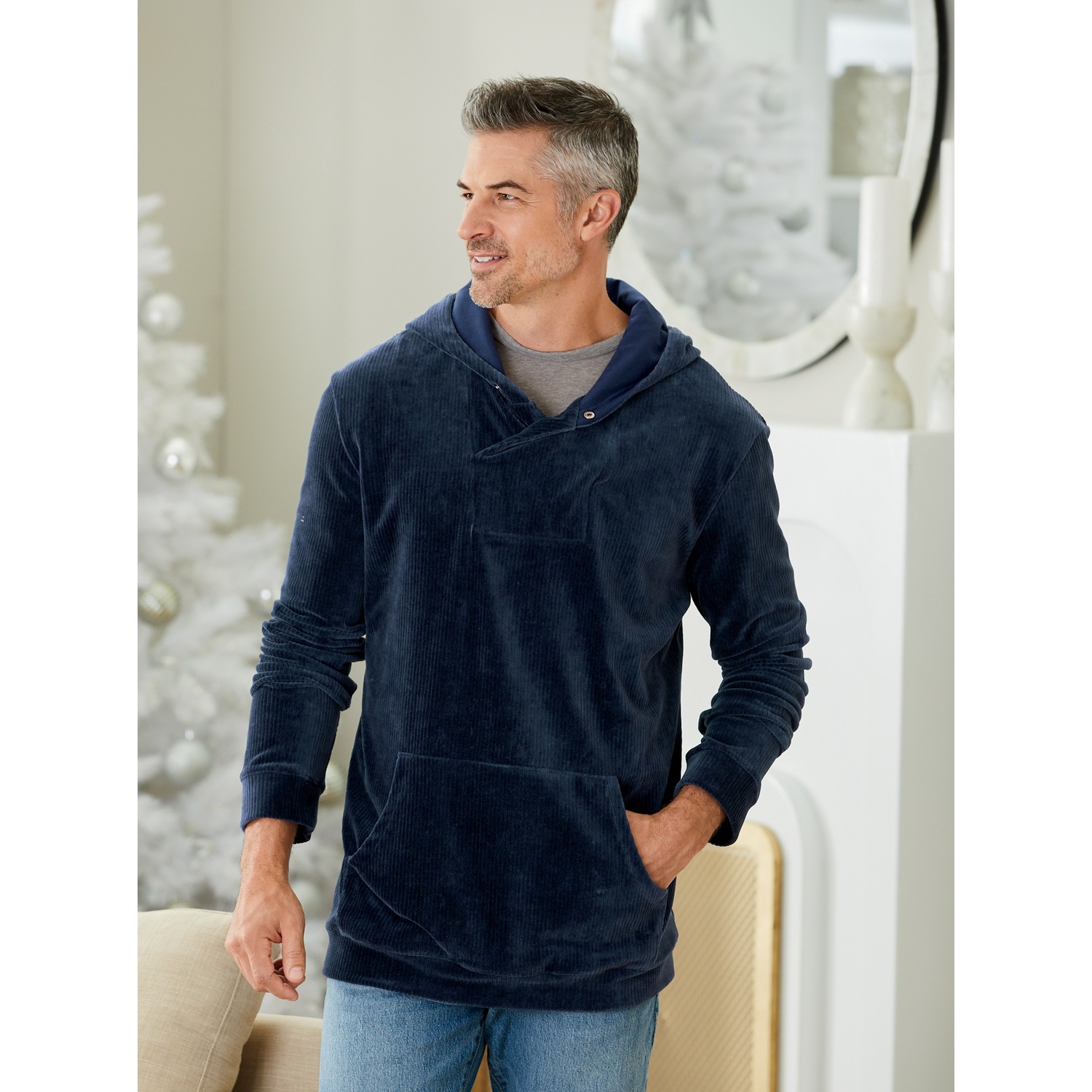 Men s Corduroy Hoodie ASHRO