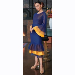 Emala Mesh Layered Dress, , large