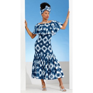 Shibori Smocked Maxi Dress, , large