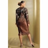 Judiana Metallic Jacquard Fringe Jacket Dress with Sleeveless Sheath, , large