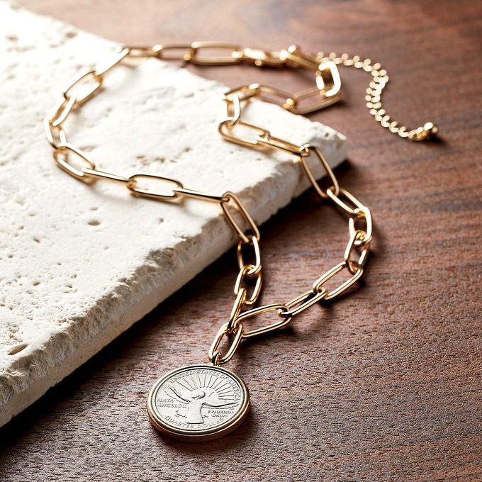 Maya Angelou Quarter Coin Pendant, , large