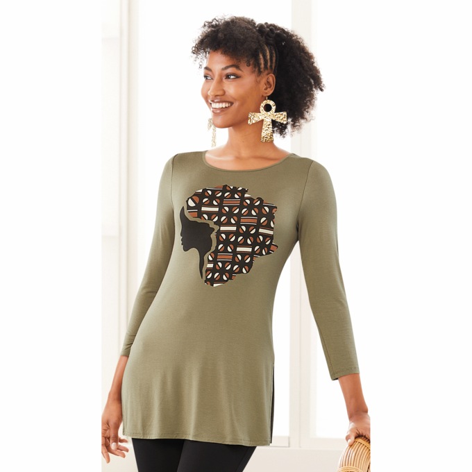My Roots Tunic, Olive, large