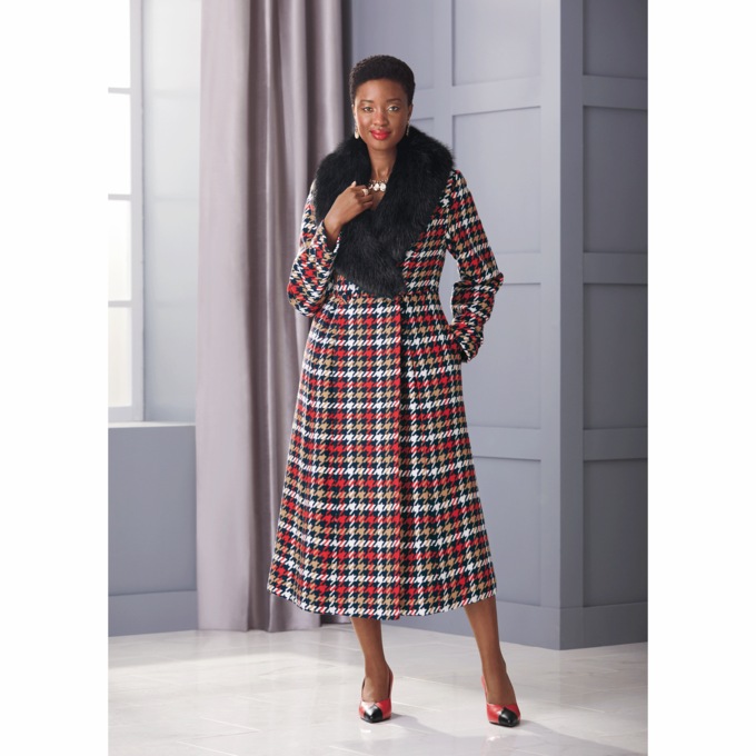 Plus size tartan coat clearance