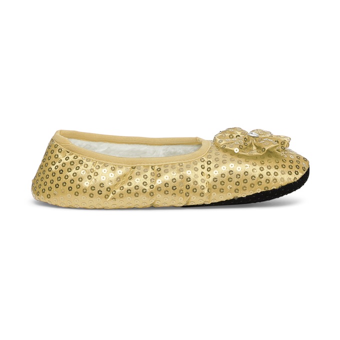 Women's Sequined Footie Slippers, , large