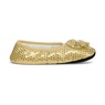 Women's Sequined Footie Slippers, , large