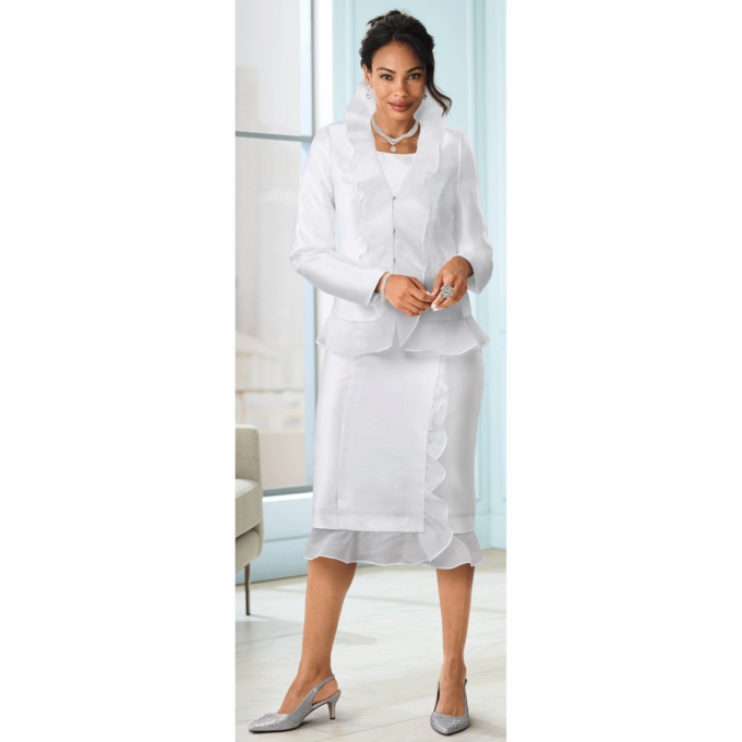 Freeysia Organza-Trimmed Jacket Dress, , large