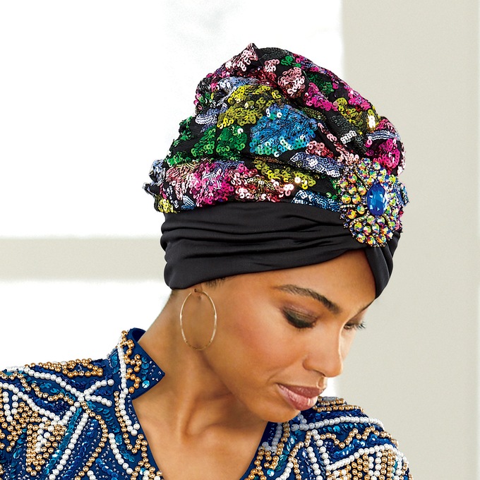 Whittall &amp; Shon Samera Embellished Turban, , large