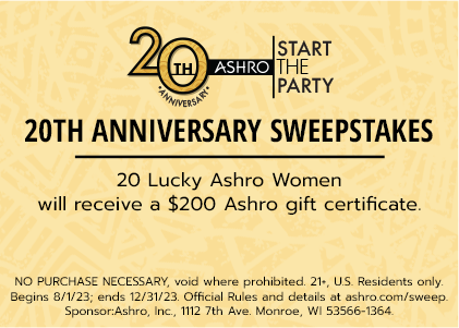 Celebrate 20 years of Ashro with us